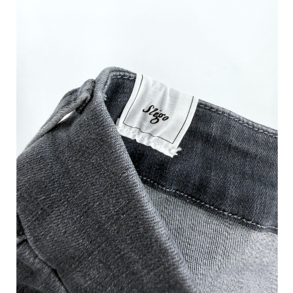 Frank & Eileen Sligo High Rise Skinny Jeans Charcoal Grey Raw Hem Size 30 USA - Picture 4 of 13